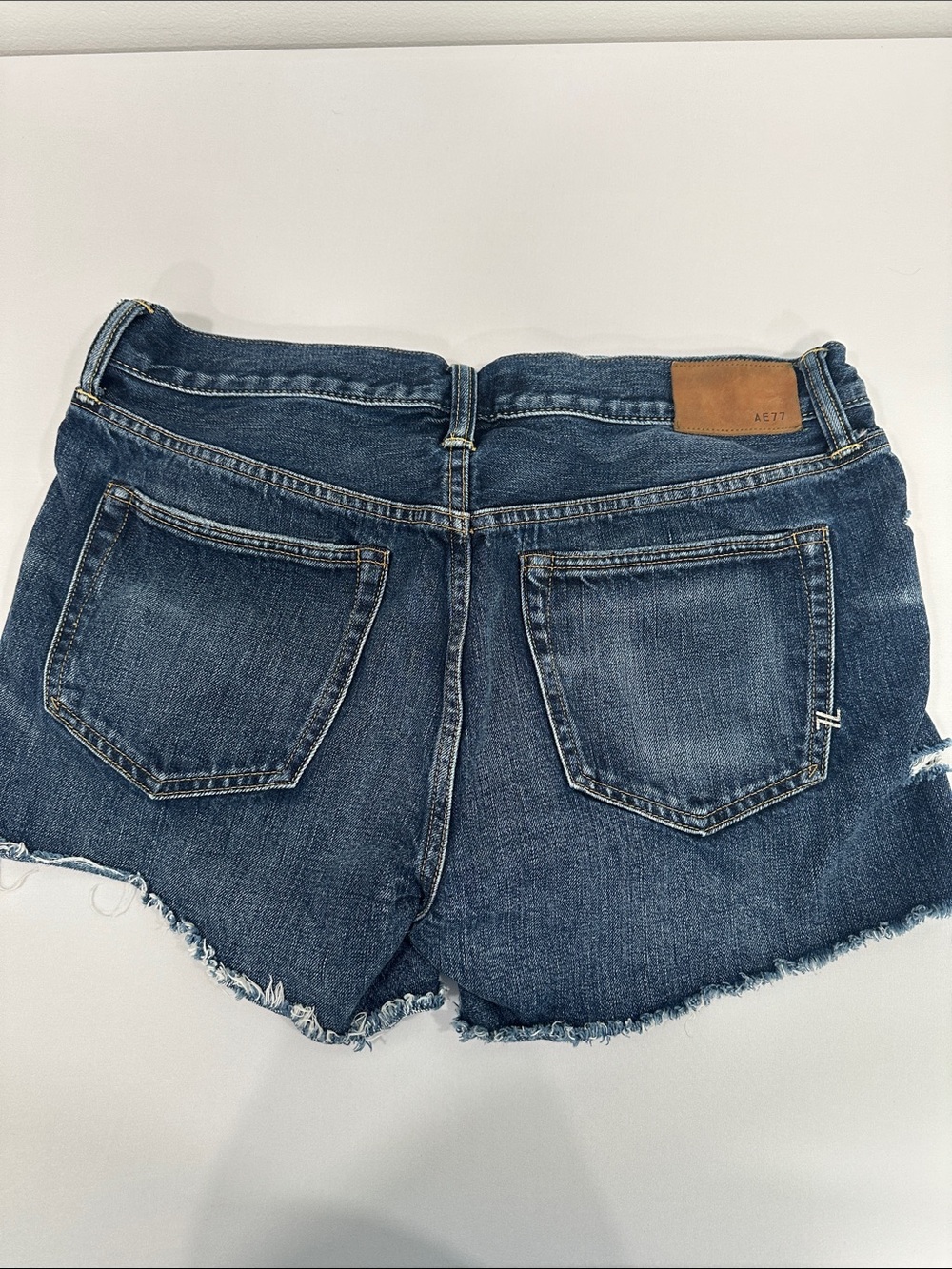 American Eagle Outfitters Dark Blue Denim Cutoff Shorts